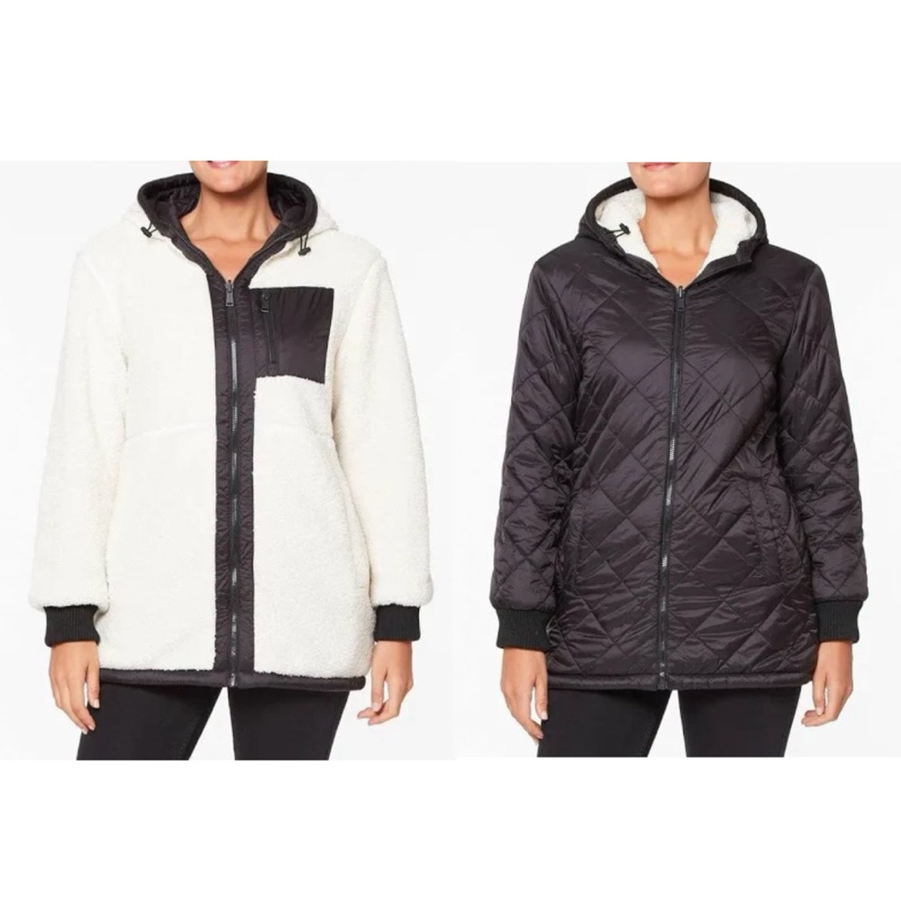 Sanctuary Reversible Quilted Teddy Sherpa Jacket